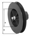 Selve Mini-Gurtscheibe SW 40 mit Walzenkapsel System Thyssen, mit außenliegendem Stahl-Achsstift D = 125 mm