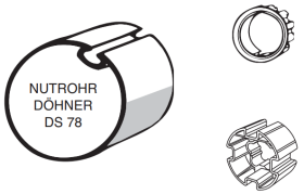 Somfy Adapterset für DS 78 Flachnut